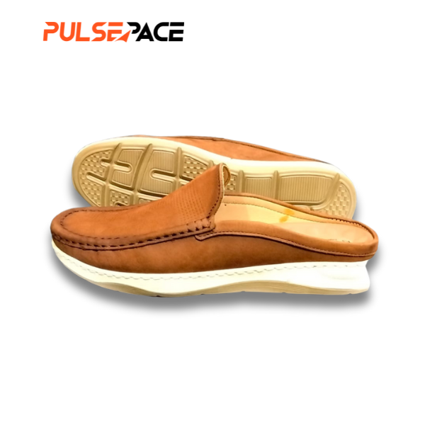 Men’s Premium Genuine Leather Casual half Loafer - Deep Brown