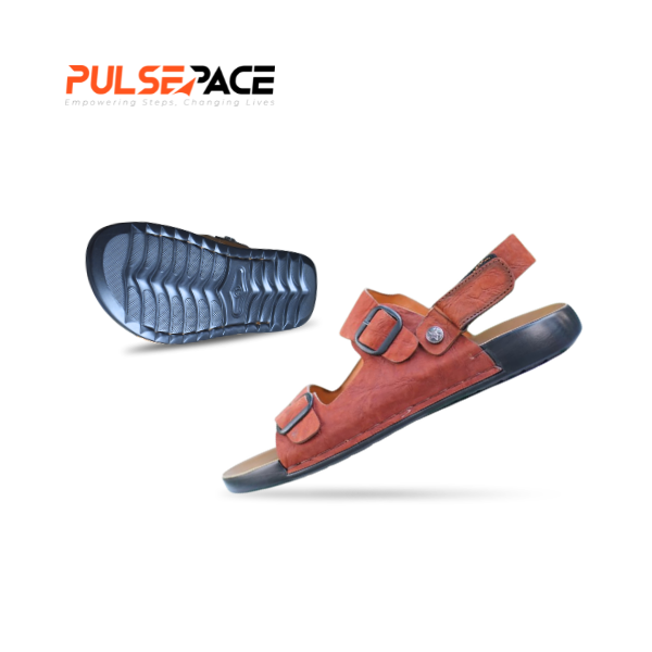 Premium Sandals Chocolate Brown Bop Leather with Comfortable Jerin Sole & Adjustable Buckle Design