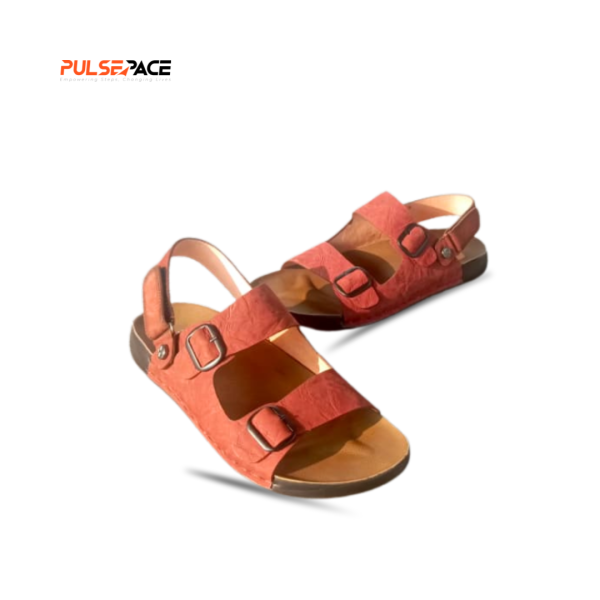 Premium Sandals Chocolate Brown Bop Leather with Comfortable Jerin Sole & Adjustable Buckle Design