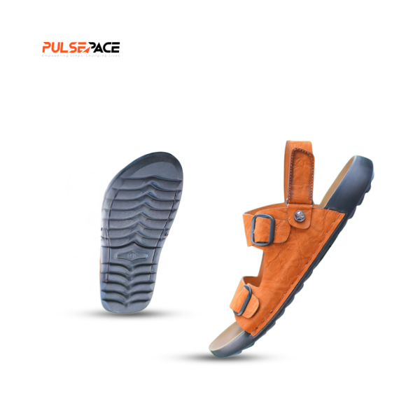 Premium Sandals Bop Leather Brown with Comfortable Jerin Sole & Stylish Buckle Design